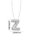 thumbnail image 4 of Couvertures Jetées Collier Lettre Incrusté de Cuivre Creux Collier Pendentif Alphabet Diamant, 4 of 4