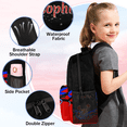 thumbnail image 4 of Jiaoprinted Custom Cheer Cheerleader Backpack Personalized Cheerleading Day Pack with Name Cheer Team Gym Bag for Women, Black Red, 4 of 7