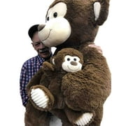4 Foot Giant Stuffed Monkey 48 Inches Soft 122 cm Big Plush Huge Cuddly Stuffed Animal