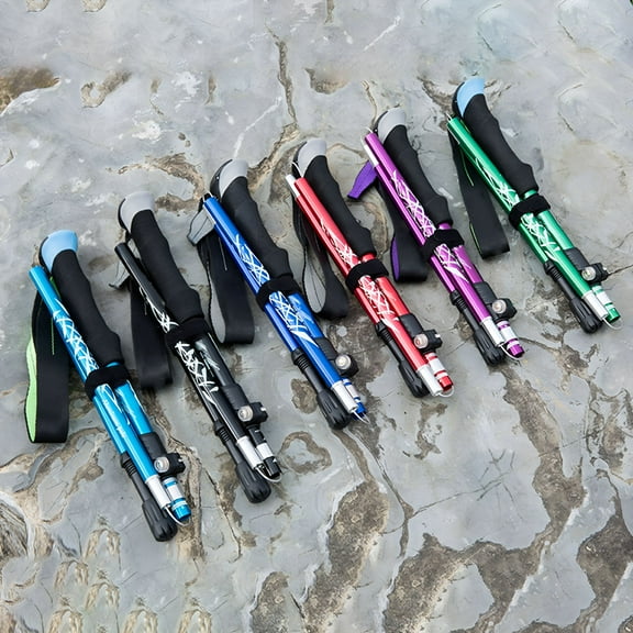 XIRQI Hiking Trekking Poles, Collapsible, Lightweight, Anti Shock, Hiking or Walking Sticks, Adjustable Hiking Pole for Men and Women