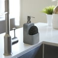 thumbnail image 3 of Mainstays Liquid Soap Pump with Sponge Caddy, Gray Ceramic, Single, Well Suited to Kitchen Organization and Accessibility, 3 of 9