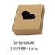 thumbnail image 2 of Caja de regalo de papel Kraft con ventana de corazón de estilo romántico, caja de dulces para galletas y banquetes de fiesta, cajas de regalo, Almacenamiento y organización del hogar 65x65x30mm Advancent HA067599-02B, 2 of 6