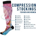 thumbnail image 4 of FREEAMG Delicious Ice Cream Compression Socks Women Men Knee High Stockings for Sports,Running,Travel 1Pair, 4 of 7