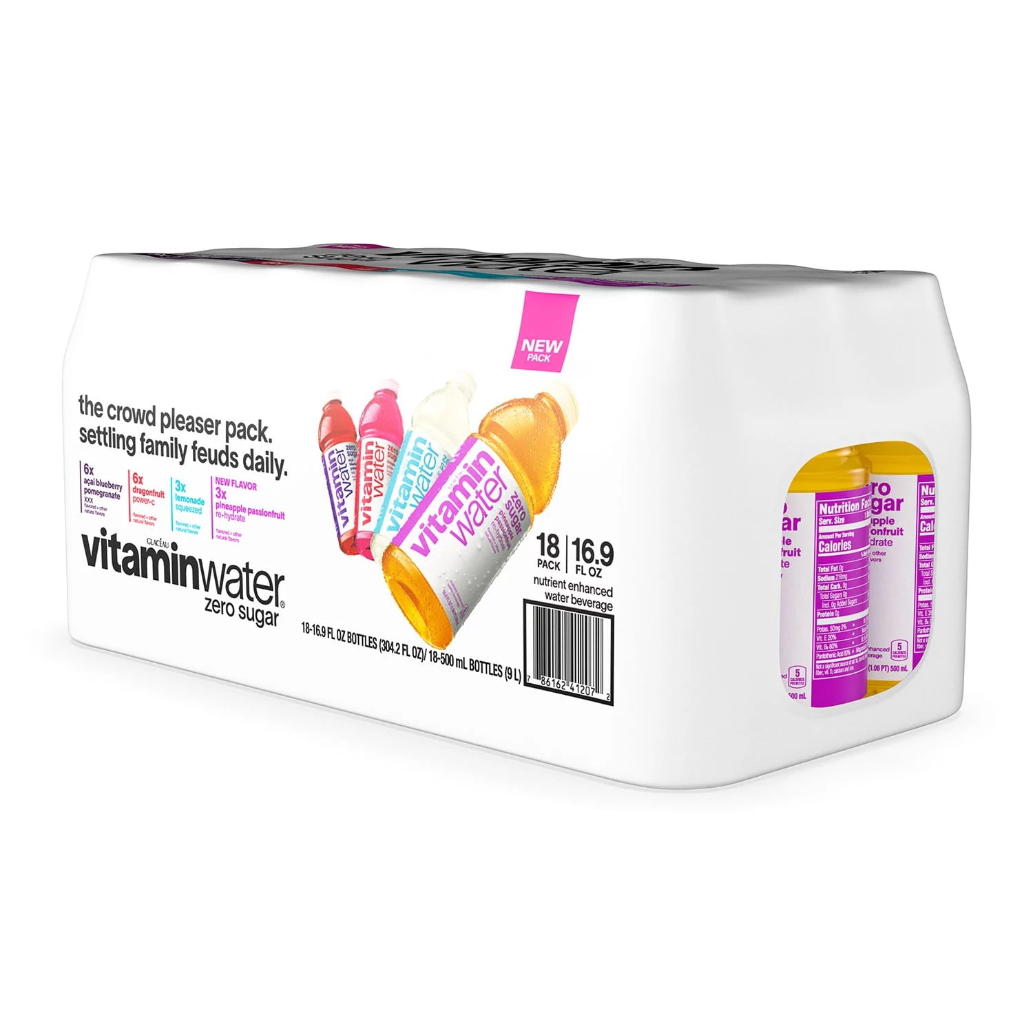 Glaceau Vitaminwater Zero Variety Pack Nutrient Enhanced Water, 16.9 Oz (18 Ct)