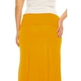 thumbnail image 5 of Moa Collection Women's Plus Size Casual Solid High Waisted A -line Maxi Skirt with an elastic Waistband, 5 of 6