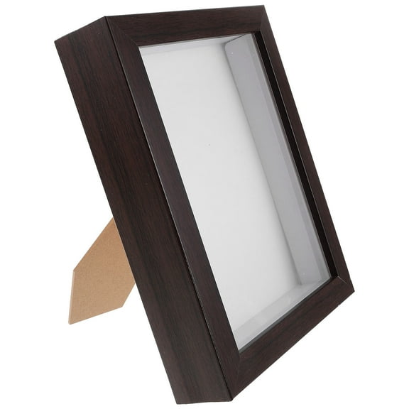 IBASETOY Pressed Flowers Display Frames Shadow Box Picture Frame Density Board Dark Walnut 1Pack for DIY Crafting
