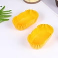 thumbnail image 3 of 2000pcs Mini Loaf Pan Liners Non-Stick Oval Cupcake Papers Disposable Muffin Wrappers Rectangle Bread Baking Trays for Weddings Birthdays(Yellow)$$Home Decor, Kitchen, & Other, 3 of 9