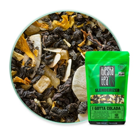 Oolong Tea Caffeine - Tiesta Tea Slenderizer, I Gotta Colada, Loose Leaf Oolong Tea Blend, Medium Caffeine, 1.8 Ounce Pouch