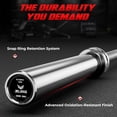 thumbnail image 3 of Olympic Barbell, 1000lb Capacity 7FT Weight Bar for Strength Training, 2 Inch Strength Training Bar With Knurled Grip for Squats bar Home Gym Workout, 3 of 8