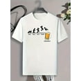 thumbnail image 2 of MONDAY TO FRIDAY Creative Graphic Print Casual Crew Neck Short Sleeves for Men, Quick-drying Comfy Casual Summer T-Shirt for Daily Wear Work Out and Vacation Resorts, 2 of 7
