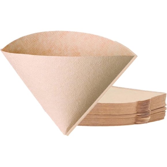 SEIWEI 100PCS Premium Disposable Coffee Filter Papers Cone Filter Cup Coffee Drip Filter Unbleached Coffee Machine Accessories Espresso Tool V01 (Brown)
