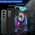 thumbnail image 6 of FKBRCL4U Compatible with Samsung Galaxy S24 FE Case Blue Purple Diamond Dragon Stained Glass Pattern for Girl Full Body Design Soft Silicone Drop Shock Scratch Protection, 6 of 7