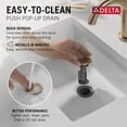 thumbnail image 7 of Delta Faucet Nicoli Widespread Bathroom Faucet Chrome, Bathroom Faucet 3 Hole, Bathroom Sink Faucet, Drain Assembly, Chrome 35749LF, 7 of 7