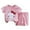 Pink, variant on ANINEO Toddler Boy Clothes Cartoon Cotton Summer Short Sleeve T-Shirt and Shorts Kids Outfit Set