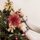 thumbnail image 5 of Flores navideñas huecas de polvo dorado Corona navideña de ratán Decoración DIY Flores navideñas Accesorios para árboles de Navidad, 5 of 7