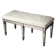 thumbnail image 2 of Butler Specialty Mirrored Tufted Bench In Ivory And Pewter, 2 of 2