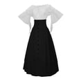 thumbnail image 2 of Women’s Gothic Renaissance Style Top and High Waist Button Skirt Two Piece Outfit, 2 of 4
