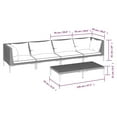 thumbnail image 4 of vidaXL 5 Piece Patio Lounge Set with Cushions Poly Rattan Dark Gray, 4 of 6