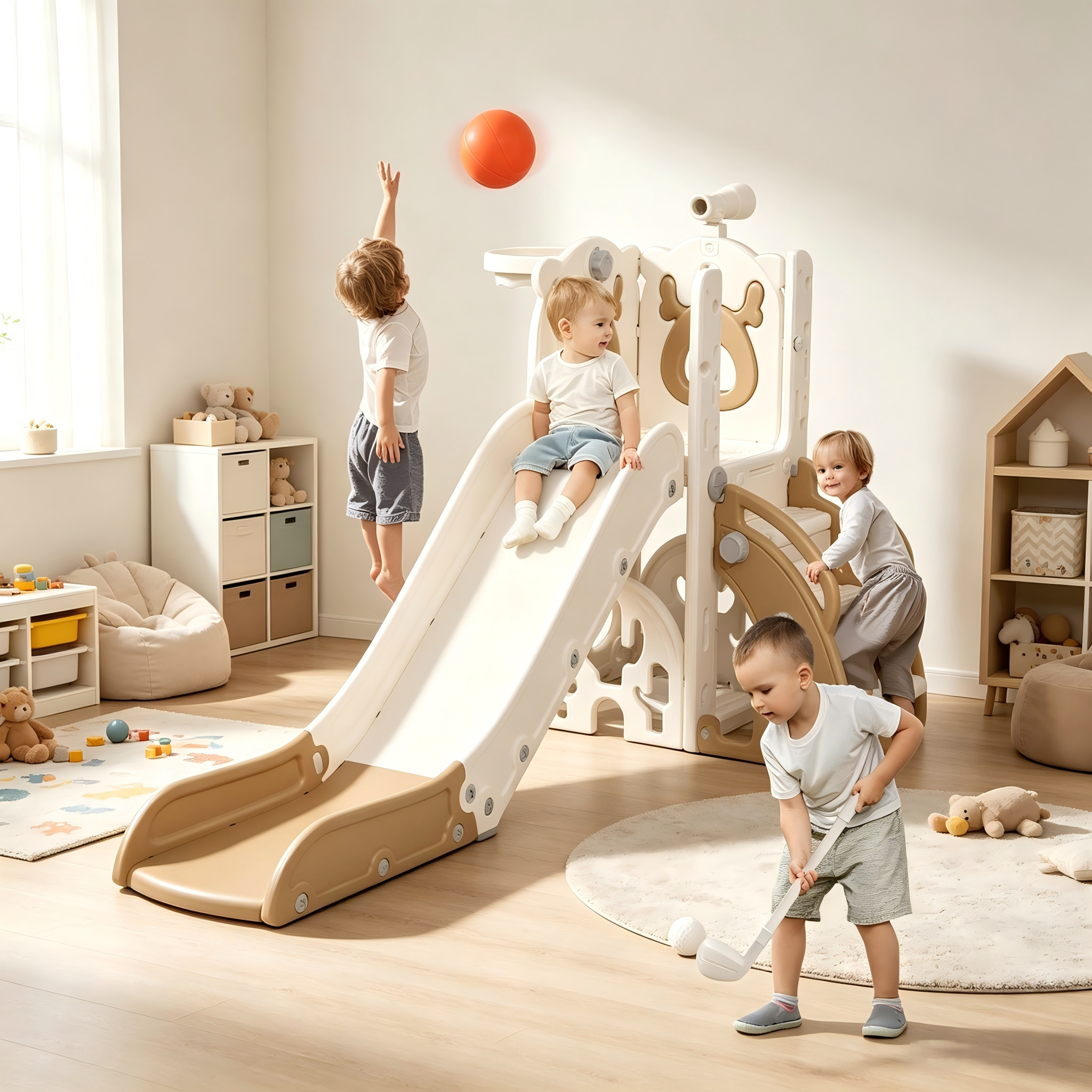 Korimefa 7-in-1 Toddler Slide Playset photo 1
