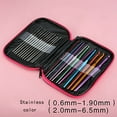 thumbnail image 1 of Crochet Hook Kit Soft Handle Crochet Knitting Knitting Craft Yarn Sewing Tool Set Crochet Storage Bag Gift for Beginners, 1 of 7