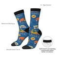 thumbnail image 4 of Picia Construction Vehicles Print Athletic Socks for Men & Women – Cushioned Moisture-Wicking Crew Socks for Sports, Running, and Training, Soft & Breathable Size 5-11, 4 of 6