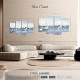 thumbnail image 4 of Elephant Stock Blue Water Adventure I Wall Art - Horizontal Multi Panel Canvas - Living Room Wall Decor - Nautical Multi Panel - Blue And White Decor By Patricia Pinto - 68" x 42", 4 of 8