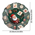 thumbnail image 4 of Metal Hanging Wind Spinners & Chimes - Festive Christmas Design with Concentric Circles Perfect for Yard & Garden Decor, 4 of 6