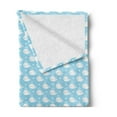 thumbnail image 2 of Whale Soft Flannel Fleece Blanket, Young Marine Animals Squirting Water with Little White Hearts Baby Shower Design, Cozy Plush for Indoor and Outdoor Use, 60" x 80", Pale Blue White, by Ambesonne, 2 of 5