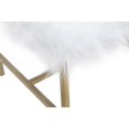 thumbnail image 5 of Hodedah White Faux Fur Vanity Stool, 5 of 5