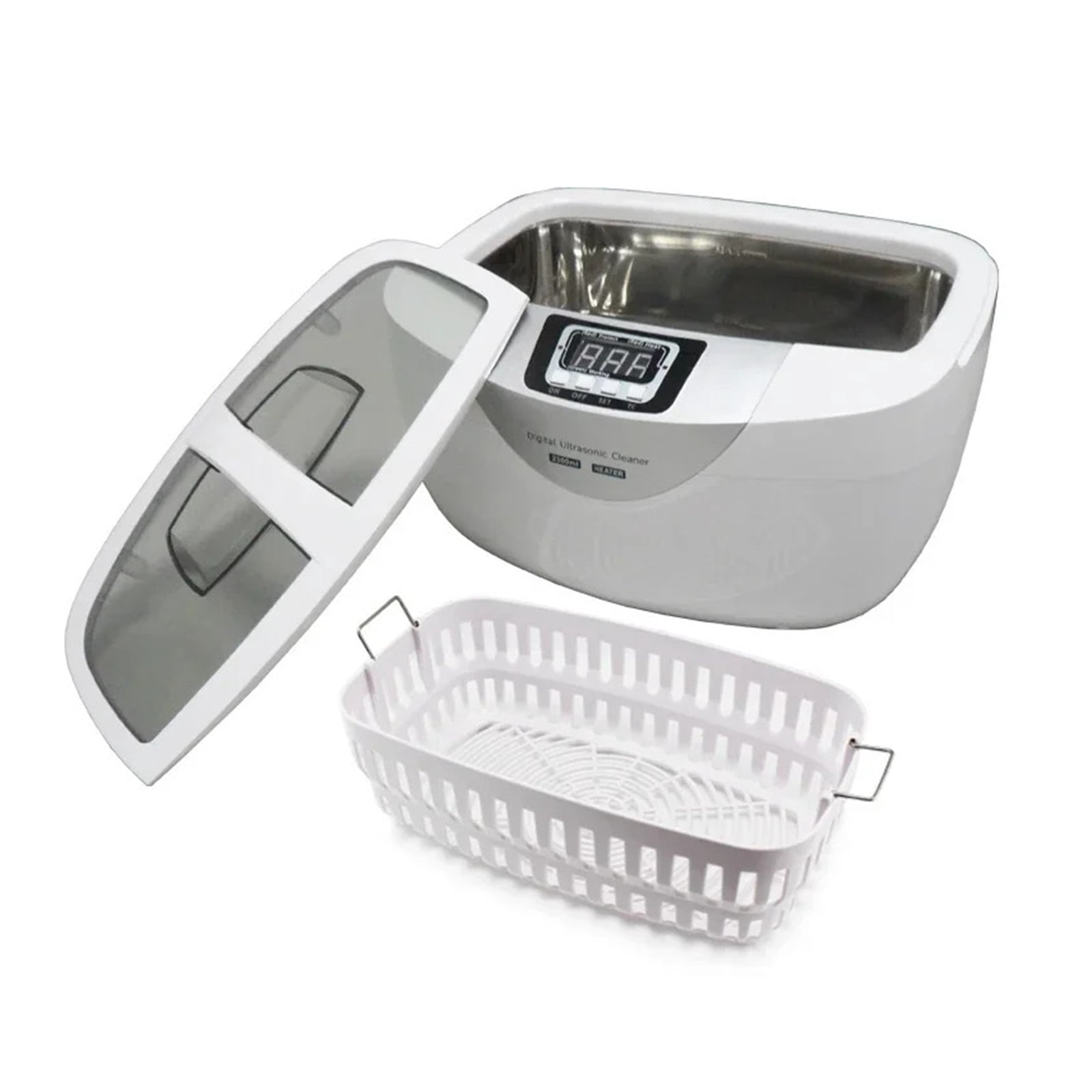 2.5L 60W 40kH Ultrasonic Digital cleaner Baskets Jewelry Watches Heating Mute Ultrasonic Vegetable Cleaner bath