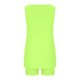 thumbnail image 4 of Mujeres Casual Tallas grandes Trajes de 2 piezas Sin mangas Tops sueltos Flacos U-cuello Biker Shorts Conjuntos Chándales Pompotops  qwe22408, 4 of 6