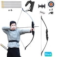 thumbnail image 1 of Exterior Recurve Bow y Set de Flechas 40 Libras Adulto Profesional Caza Arco y Flecha Práctica Set de Flechas Accesorios, 1 of 10