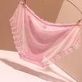 thumbnail image 3 of Panties for Women,Elegant Transparent Lace Seamless Underwear For Women Soft Comfortable Triangle Panties Design,Womens Underwear,Pink,L, 3 of 3