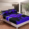 thumbnail image 3 of Erosebridal Video Game Full Sheets Sport Bed Sheets, Basketball Fitted Sheet Black Navy Blue Bed Set 3 Pieces, 3 of 5