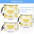 thumbnail image 3 of Dailycode Reusable Ziploc Bags Leakproof Sandwich Snack Freezer Bags Lemon Slice and Polk Dot 3 pack, 3 of 7