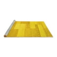 thumbnail image 2 of Ahgly Company Machine Washable Indoor Rectangle Abstract Yellow Contemporary Area Rugs, 2' x 4', 2 of 4