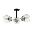thumbnail image 2 of 60/7133-Nuvo Lighting-Axis-3 Light Semi-Flush Mount in Industrial Style-22.88 Inches Wide by 10.75 Inches High-Matte Black/Brushed Nickel Finish, 2 of 3