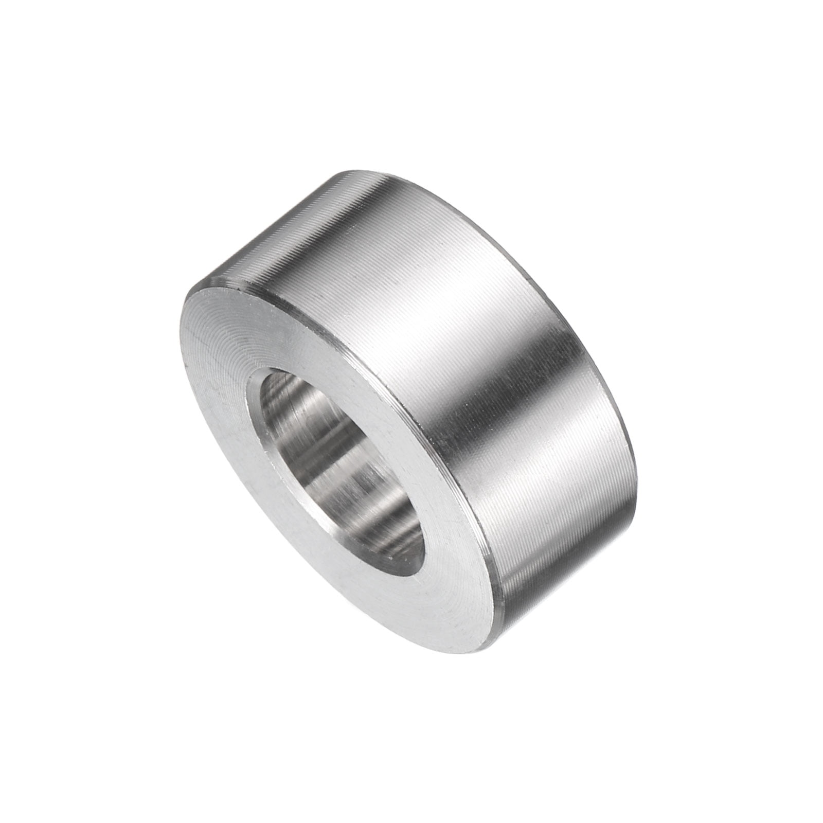 25 Pack Stainless Steel Spacer 1/2" Bore x 1" OD x 7/16" Length Screw Bushing Plain Finish Round Metal Spacer for M12 Screws Bolts and Rods