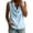 Blue, variant on Womens T Shirt Cowl Neck Sleeveless Pleated Blouse Top with Loose Fit And Solid Print for Casual Wear Graphic Tees Women White M
