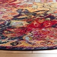 thumbnail image 3 of SAFAVIEH Crystal Tyson Oriental Area Rug, Navy/Orange, 7' x 7' Round, 3 of 7