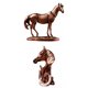 thumbnail image 1 of 2 piezas europeo caballo estatua escultura resina ilustraciones escritorio estante decoración perfecl Caballo estatuilla escultura, 1 of 8
