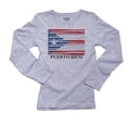 thumbnail image 1 of Puerto Rico Baseball Classic - World Vintage Bats Flag Women's Long Sleeve Grey T-Shirt, 1 of 2