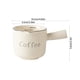 thumbnail image 3 of Taza de leche cerámica con asa - taza medidora graduada de 10 oz para café, té y leche blanca, 3 of 6