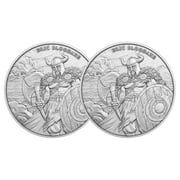SILVERTOWNE MINT Lot of 2 - 1 Troy oz Eric Bloodaxe Design .999 Fine Silver Round
