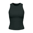 thumbnail image 7 of VBVC Women's Slim Fit Crew Neck Tank Top , Ladies' Wide Strap Sleeveless Basic Cami , Summer Casual Stretchy Layering Tops For Women,Navy,S-2XL, 7 of 7