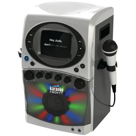 Karaoke Night KN355 CD+G Karaoke System with LED Light Show & 5.5" Monitor