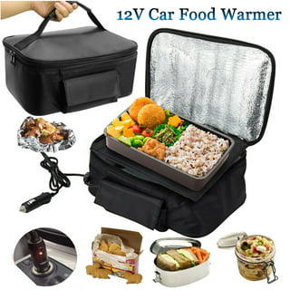 Generic Portable Oven 12V Car Food Warmer Personal Mini Oven with Digital Display Temperature Preset Electric Car Heating Lunch Box for Road Trip C