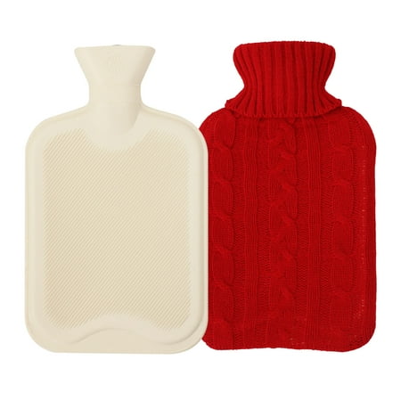 

Tepsmf Home Hot Water Bottle with Cover 2L Bed Bottle with Soft Fleece Cover Bed Bottle Provides Warmth Gift Kitchen Decor