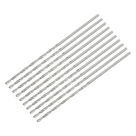 

Uxcell 10Pack 1.5mm Mini Micro Twist Drill Bits High-Speed Steel Extra Long Drill Bit 70mm