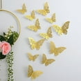 thumbnail image 2 of Pegatinas de pared de mariposas huecas, diseño de mariposas de papel huecas en 3D para bodas, festivales y decoración del hogar, 2 of 6